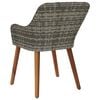 vidaXL Garden Chair 2 pcs Gray 55 x 62.5 x 82cm poly rattan