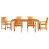 vidaXL Garden Dining Set 7 pcs Brown Solid Acacia Wood