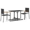 vidaXL Dining Set Black, Brown