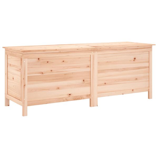 vidaXL Garden Storage Box Natural wood Solid fir wood Large