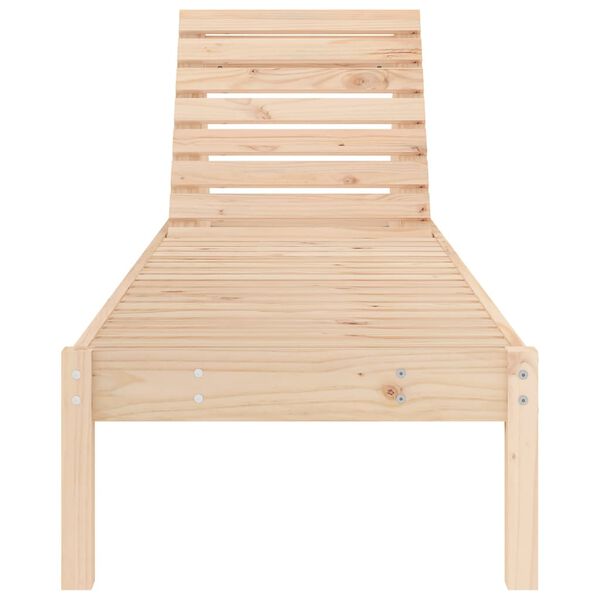 vidaXL Sun Lounger Natural Solid Pine Wood Extra Long