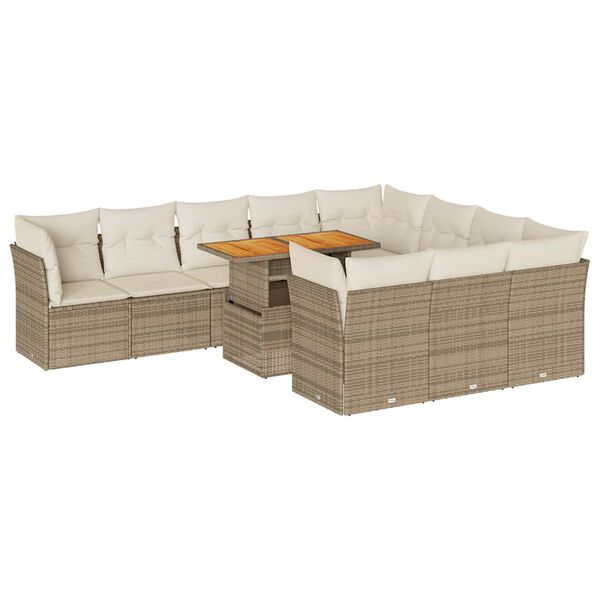 vidaXL Garden Sofa Set Beige