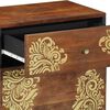 vidaXL Bedside Cabinet with Door Honey Brown 19.69 x 12.99 x 23.62 in