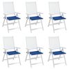 vidaXL Patio Chair Cushions 6 pcs Royal Blue 19.7x19.7x1.6" Oxford Fabric
