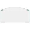 vidaXL TV Cabinet Clear Tempered Glass 47.2 in x 11.8 in x 5.1 in Sleek