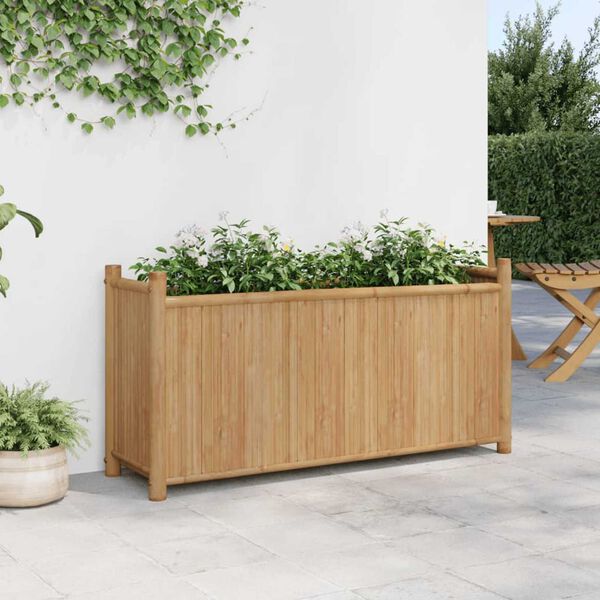 vidaXL Planter Natural bamboo Bamboo 39.4 x 11.8 x 19.7 in