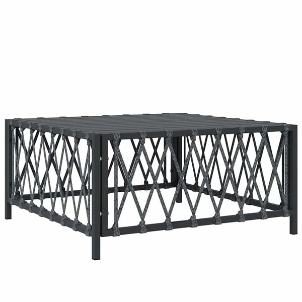 vidaXL Garden Table Anthracite Woven fabric, powder-coated steel