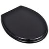 vidaXL Toilet Seats with Lids 2 pcs MDF Black (2x140802)