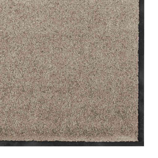 vidaXL Doormat Beige and Black 47.2" x 70.9" Polypropylene and vinyl