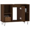 vidaXL Bathroom Cabinet Brown Oak Engineered Wood Medium