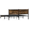 vidaXL Bed Frame Smoked Oak Steel, engineered wood Super King Bed Frame