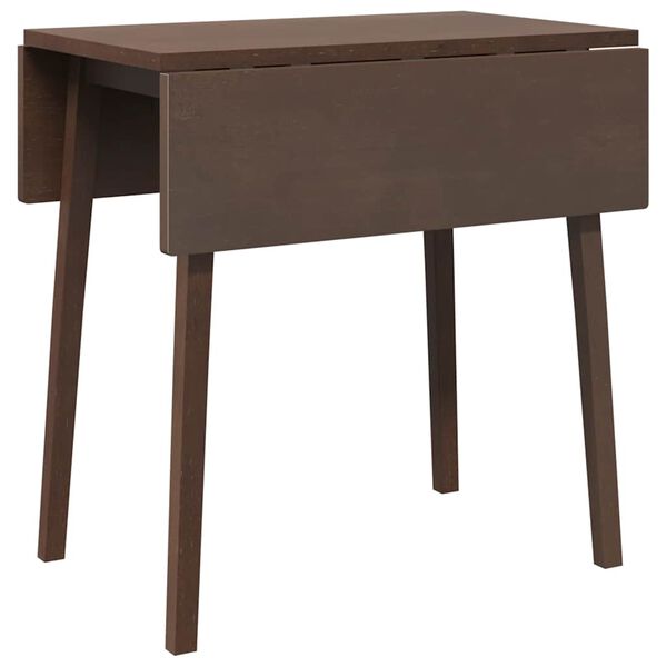 vidaXL Dining Table Brown Solid Wood Rubber