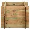 vidaXL Planter Pine Green Treated Pinewood 15.7 in Durable Planter