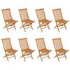 vidaXL Garden Dining Set Warm brown Teak wood Large Foldable