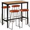 vidaXL Bar Set Brown, Black