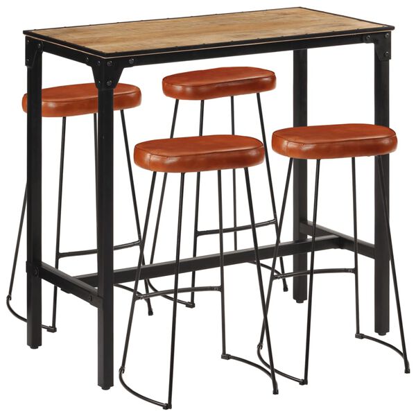 vidaXL Bar Set Brown, Black