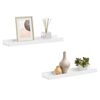 vidaXL Wall Shelf Set of 2 High gloss white MDF 15.7x3.5x1.2 in