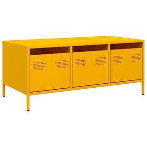 vidaXL Coffee Table Mustard Yellow Cold-rolled Steel Medium
