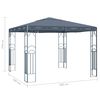 vidaXL Gazebo Anthracite Steel frame, Polyester roof 10ft x 10ft Gazebo