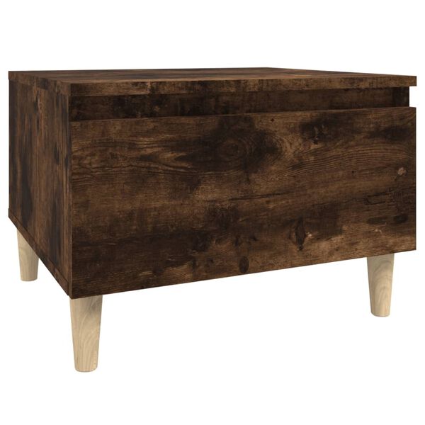 vidaXL Side Table Smoked Oak Engineered Wood Small Side Table