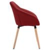 vidaXL Dining Chairs 4 pcs Wine Red Fabric