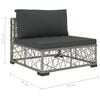 vidaXL Garden Lounge Set Grey PE Rattan Medium Modular