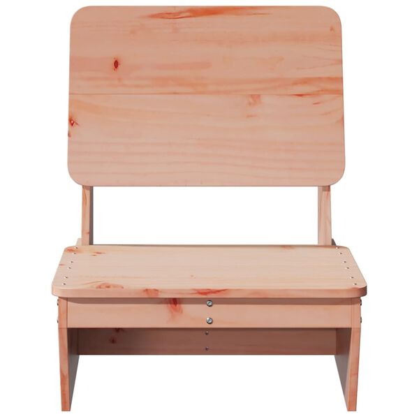 vidaXL Garden Chair Set of 2 Reddish-brown Solid Douglas Fir wood Medium