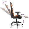 vidaXL Gaming Chair Black and Orange Faux leather, metal, plywood, foam