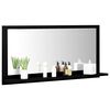 vidaXL Bathroom Mirror Black 31.5"x4.1"x14.6" Engineered Wood