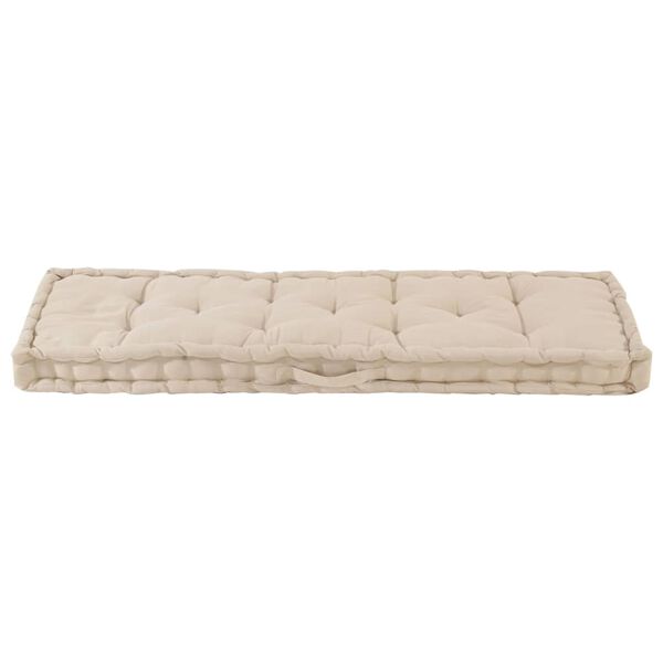 vidaXL Pallet Cushion Beige 100% cotton and filling cotton mix