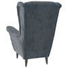 vidaXL Armchair Dark Grey Velvet (100% polyester), plywood Medium