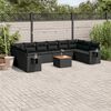 vidaXL Garden Sofa Set Black
