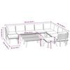 vidaXL Garden Lounge Set Dark grey, white