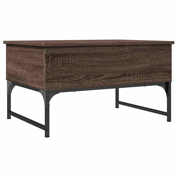 vidaXL Coffee Table Brown Oak Engineered wood and metal Small