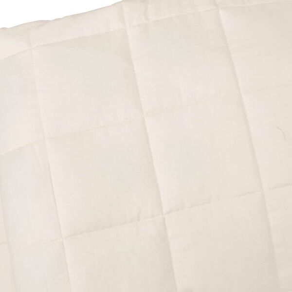 vidaXL Weighted Blanket Light cream Cotton, Polyester, Glass beads