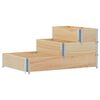 vidaXL Raised Bed Natural Wood Solid Pine Wood Medium Stackable