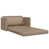 vidaXL Sofa Bed Cappuccino 48.82 x 27.95 x 30.71 in Velvet
