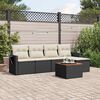 vidaXL Garden Sofa Set Black PE Rattan Large Modular Garden Sofa Set