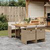 vidaXL Patio Dining Set Set of 4 Beige and Brown