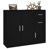vidaXL Sideboard Black Engineered Wood 35.8 x 11.6 x 29.5 in Sideboard