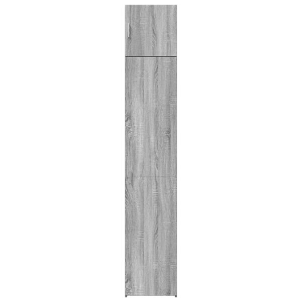 vidaXL Slim Storage Cabinet Grey Sonoma Engineered Wood Extra Tall