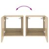vidaXL TV Wall Cabinet Set of 2 Sonoma oak Engineered wood Medium