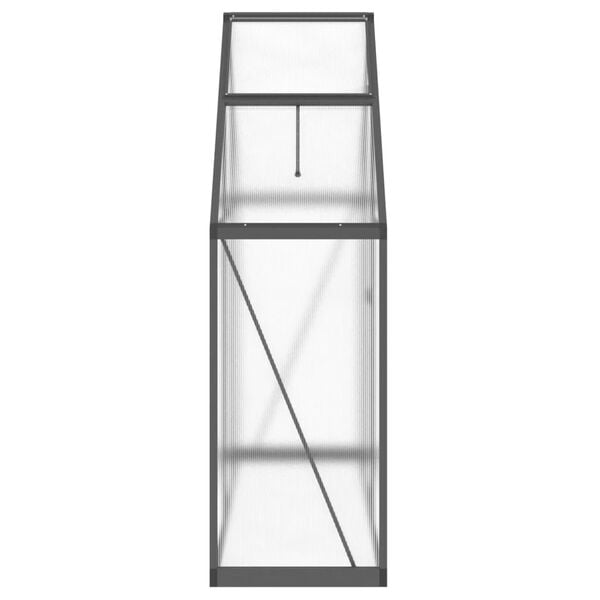 vidaXL Greenhouse Anthracite and clear Aluminum, Polycarbonate Medium