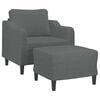 vidaXL Sofa Chair With Footstool Dark grey