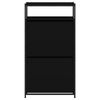 vidaXL Shoe Cabinet Black Engineered Wood Compact Shoe Cabinet