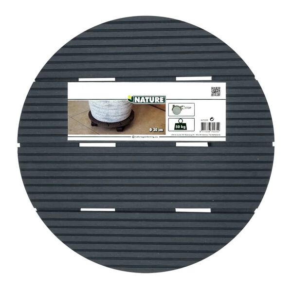 Nature Plant Trolley Anthracite Wood and plastic composite &Oslash;11.8 in