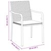 vidaXL Garden Dining Set 3 pcs Black and Grey PE Rattan