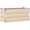 vidaXL Planter Ivory 39.37 x 15.75 x 17.72 in Steel