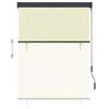 vidaXL Outdoor Roller Blind Cream 100% polyester, aluminum, steel