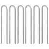 vidaXL Tent Pegs 6 pcs U-shaped 16.3 " &Oslash;0.47 " Galvanised Steel